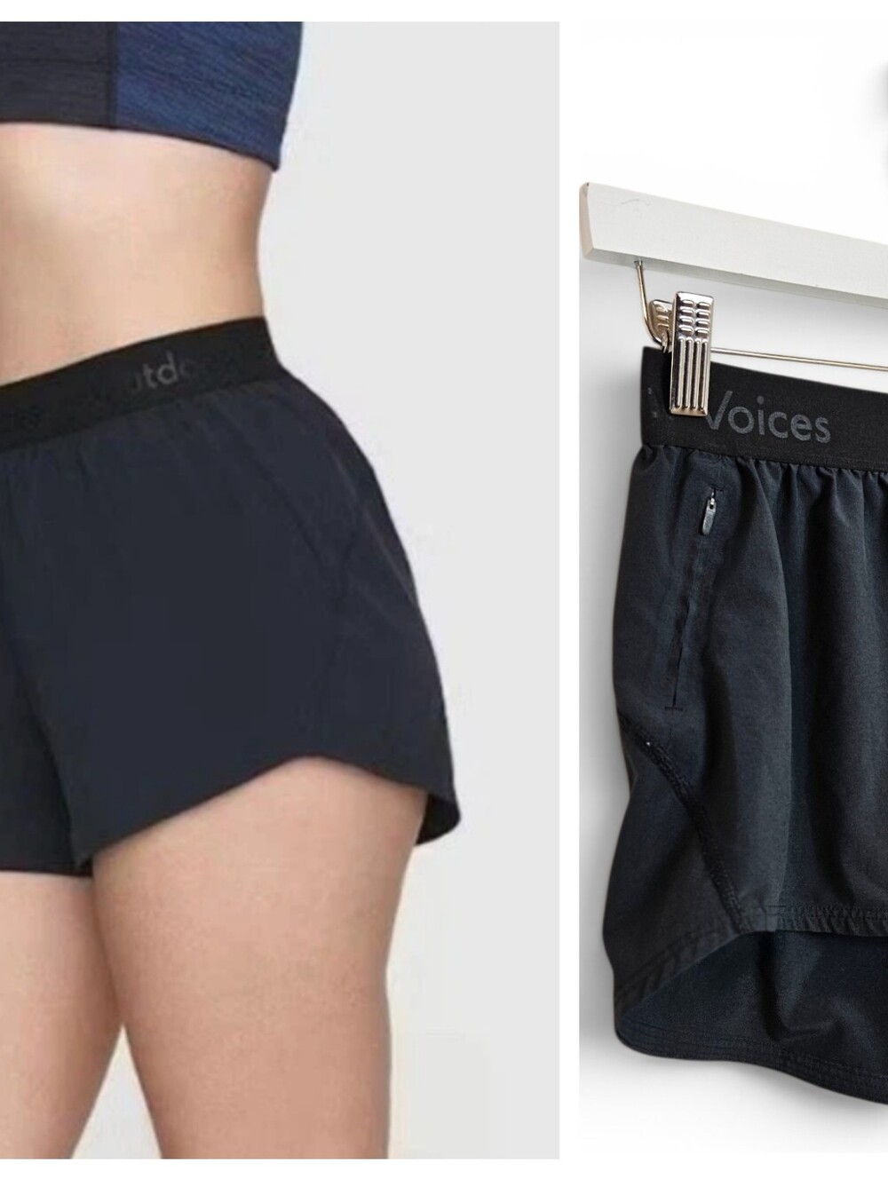 Outdoor Voices Relay Shorts Womens XS Black Quick Dry Running Athletic Pull On